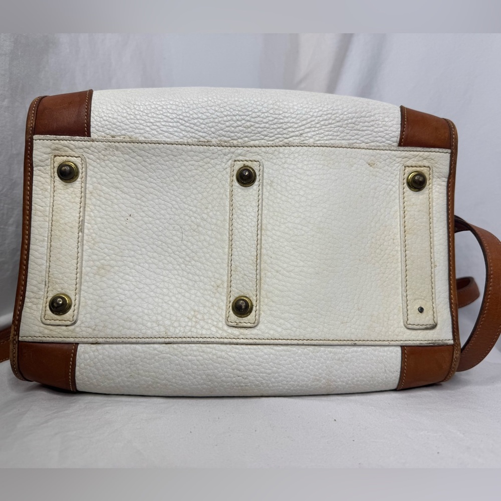 Dooney & Bourke RARE 1990's Vintage Doctor Bag Taupe/Brown Pebbled Leather - Picture 7 of 11
